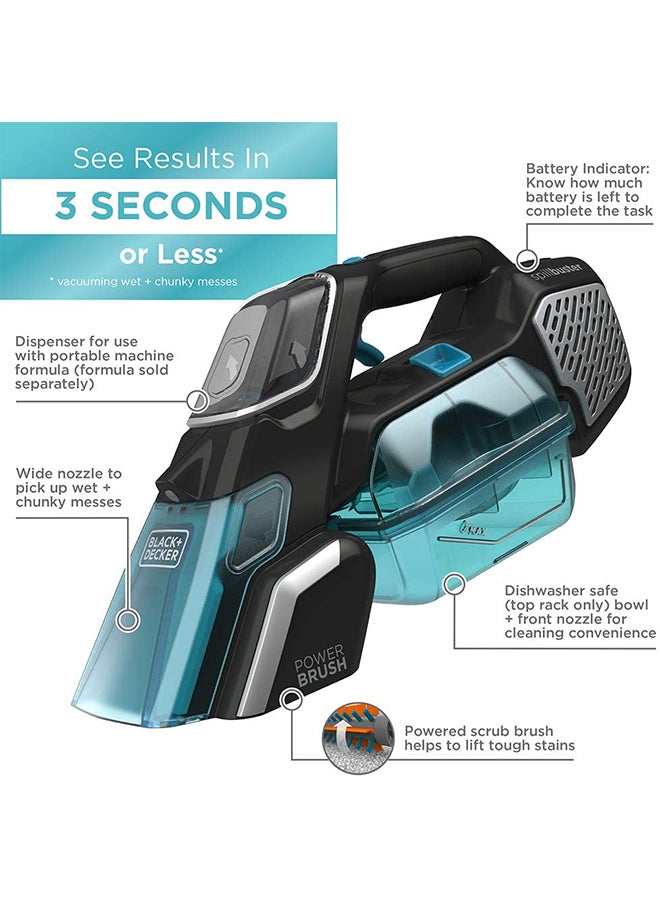 BLACK+DECKER Spillbuster Powered Wed & Dry Spot Cleaner  Brush, 12V 250 ml 24 W BHSB320JP-GB Dark Titanium  - Image 2