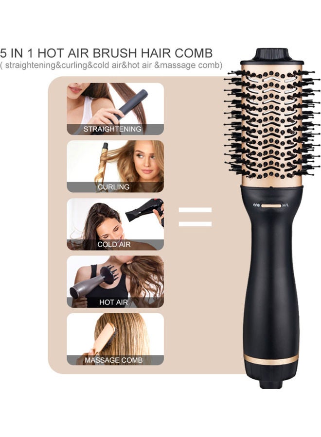 Generic Multifunctional Electric Blowing Comb Black/Gold  - Image 4