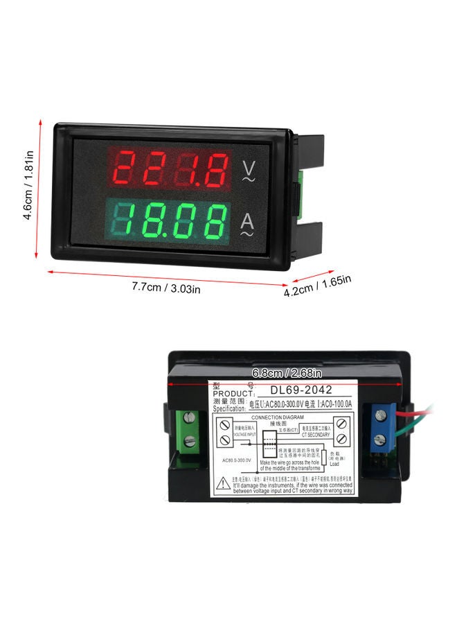 Digital Voltmeter Ammeter With Current Transformer Black - Image 5