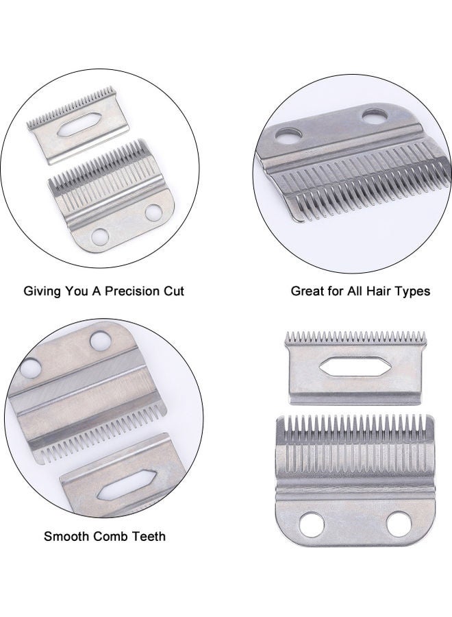 Generic 2-Piece Stainless Steel Clipper Blades Silver - Image 4