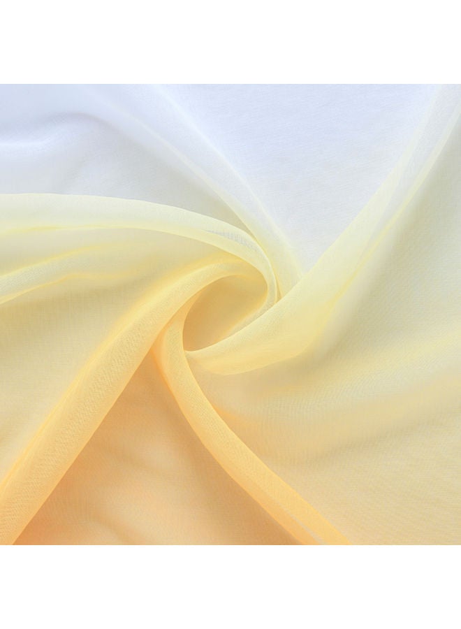 2-Piece Window Curtains Orange/White