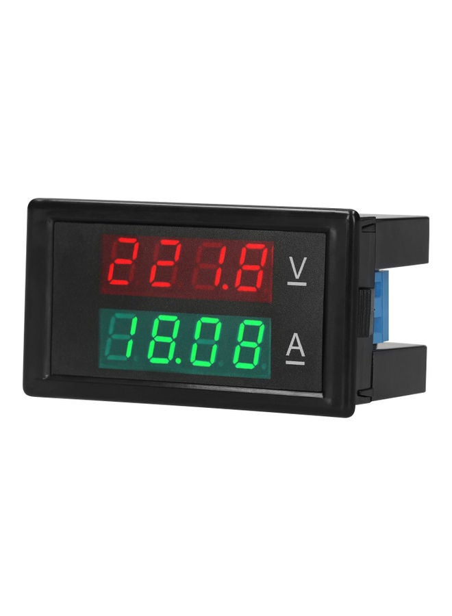 Dual Display Digital Multimeter Voltmeter Ammeter Black - Image 1