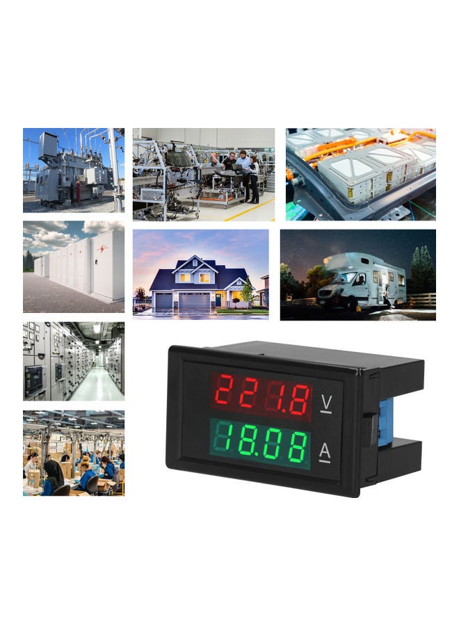 Dual Display Digital Multimeter Voltmeter Ammeter Black - Image 4