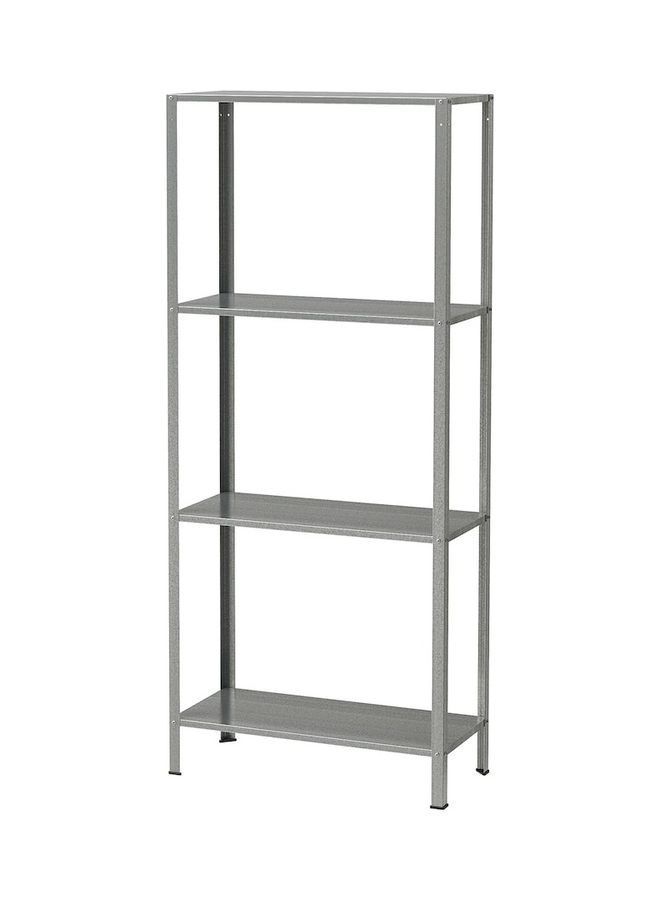 دبليو كيه وحدة رفوف من 4 طبقات فضي 60x27x140سم - Image 1