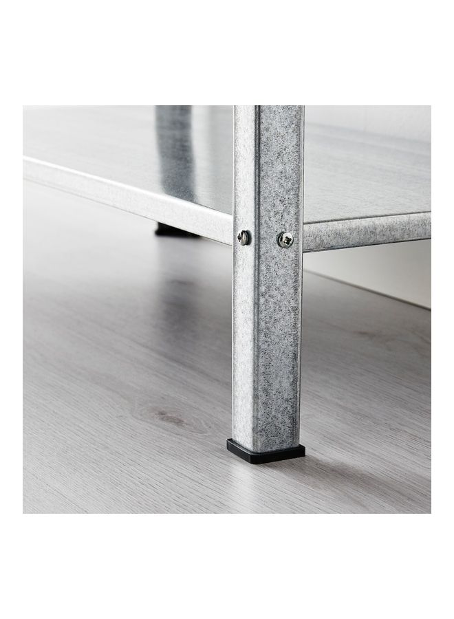 دبليو كيه وحدة رفوف من 4 طبقات فضي 60x27x140سم - Image 4