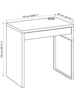 WK Work Desk White 73x50x75cm  - Image 5