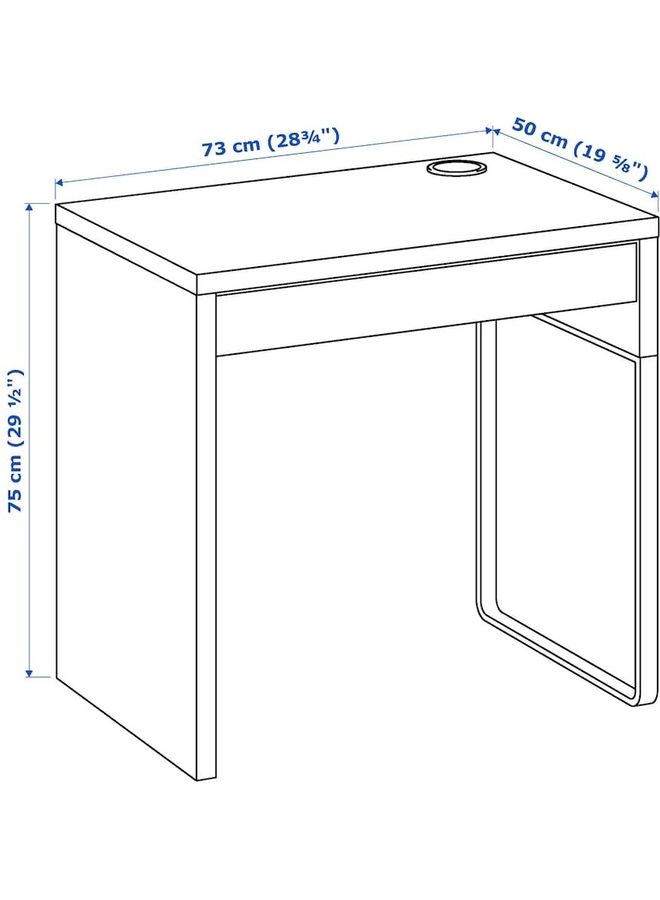 WK Work Desk White 73x50x75cm  - Image 5