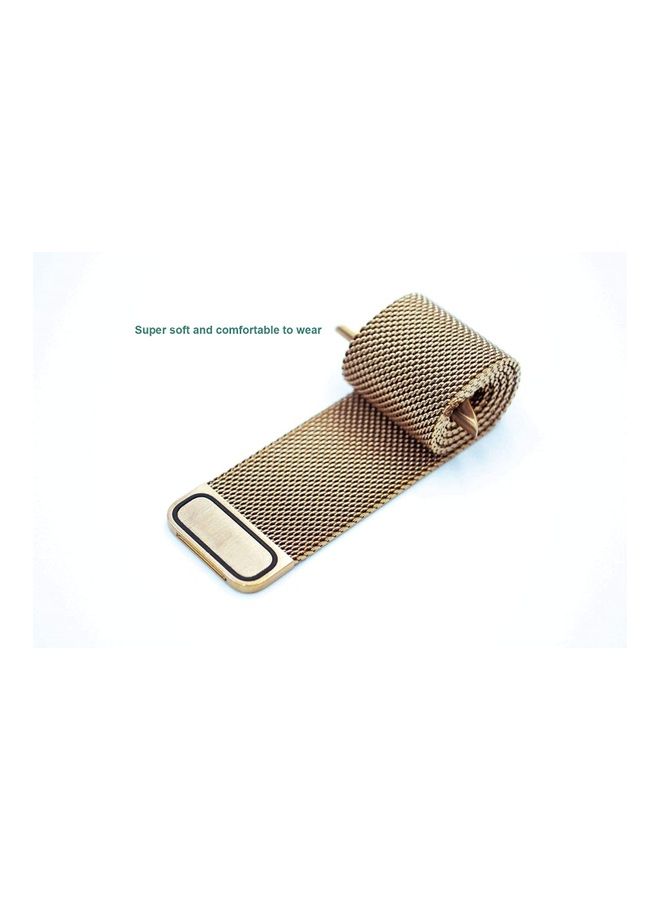 Generic - Adjustable Milanese Loop Stainless Steel Band For Apple Watch Series 38-40mm Rose Gold - Image 1