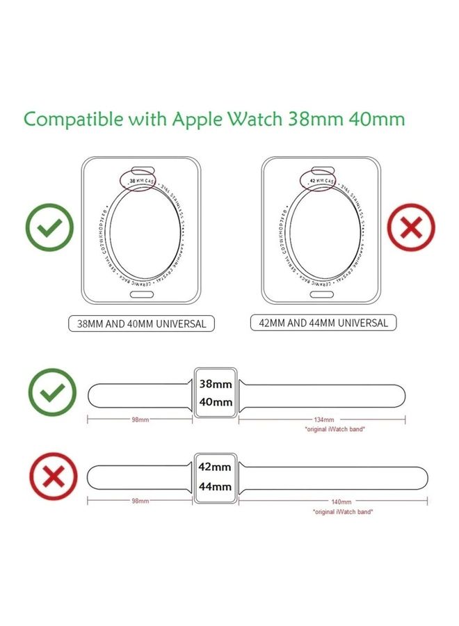Generic - Adjustable Milanese Loop Stainless Steel Band For Apple Watch Series 38-40mm Rose Gold - Image 1