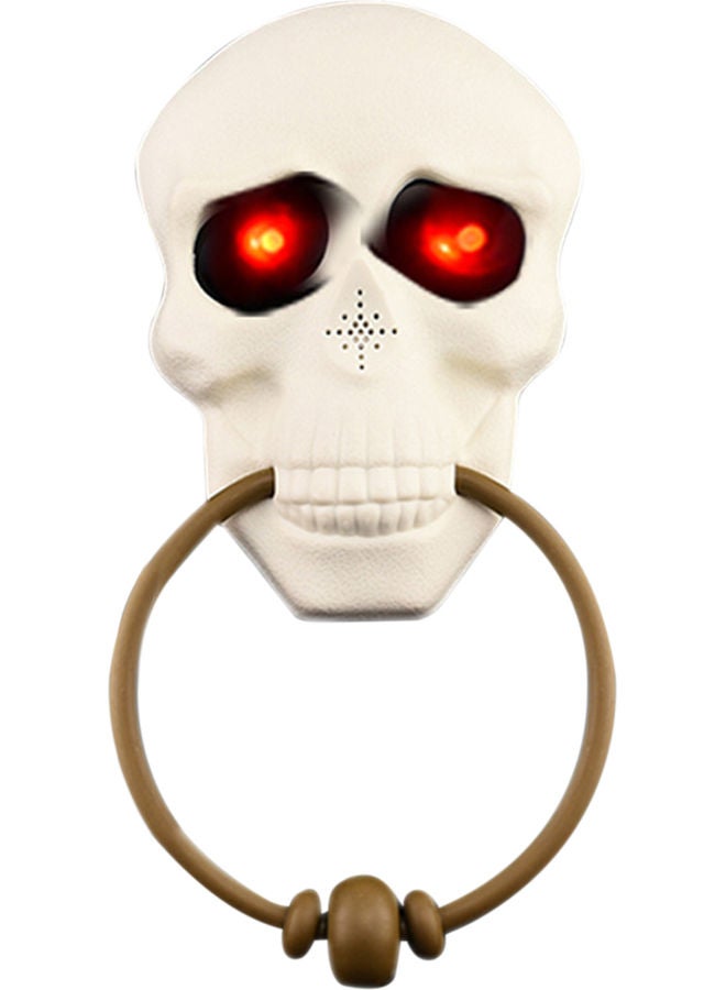 Touch Control Skull Doorbell Decoration Ornament White/Gold - Image 1