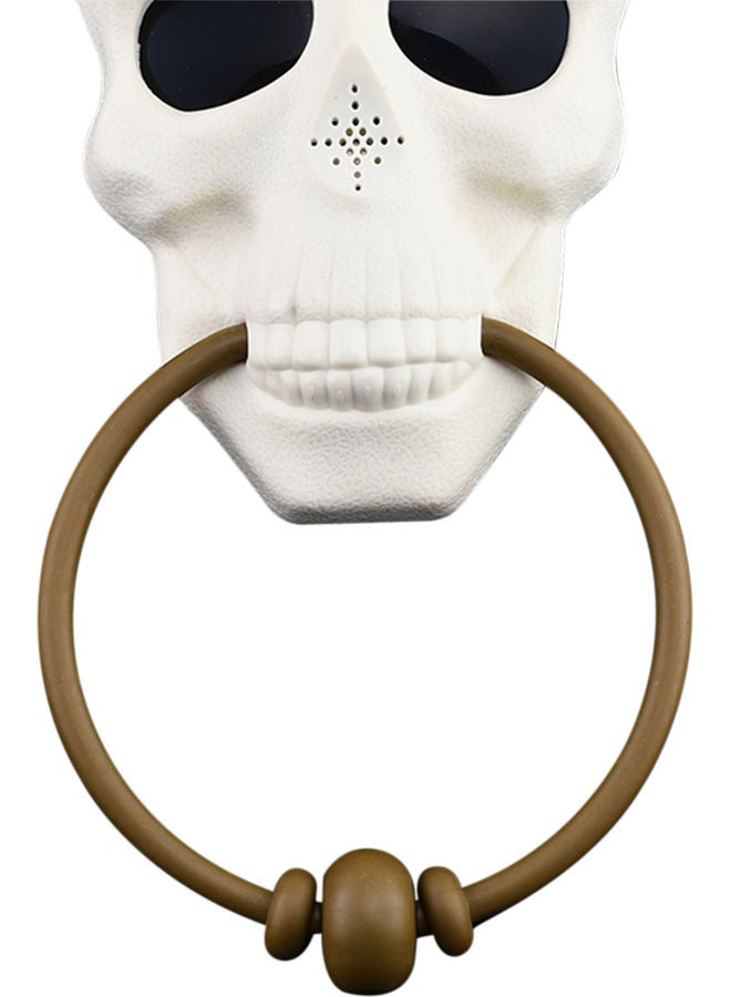 Touch Control Skull Doorbell Decoration Ornament White/Gold - Image 4