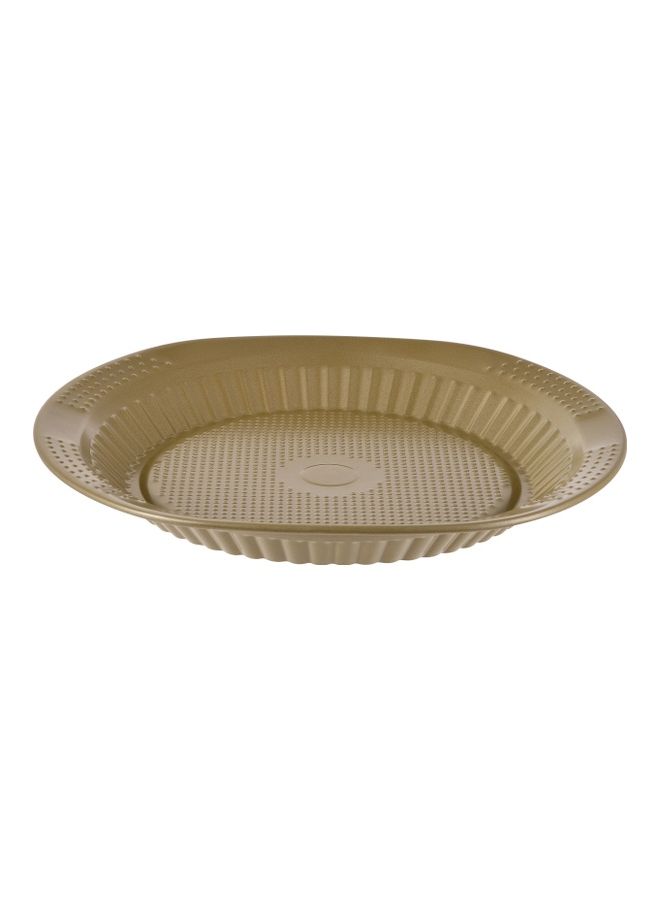 BERGNER - Bakeright Pro Tarte Pan Greenish Gold 33cm - Image 1