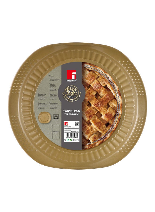 BERGNER - Bakeright Pro Tarte Pan Greenish Gold 33cm - Image 1