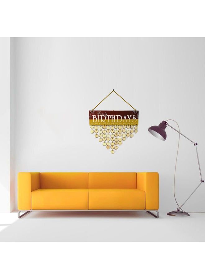 Special Date Planner Board Hanging Decor Gold/Brown - Image 2
