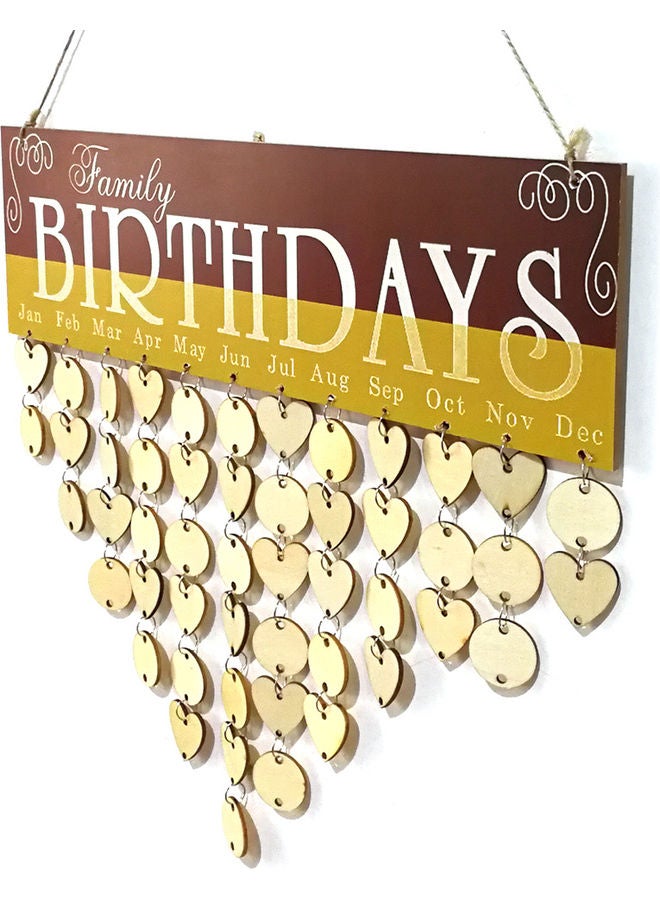 Special Date Planner Board Hanging Decor Gold/Brown - Image 5