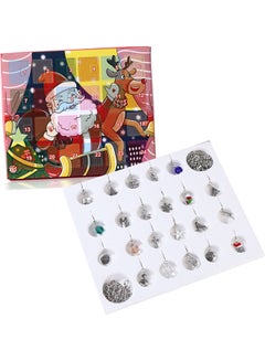Advent Calendar Countdown DIY Necklace Bracelace Set with 22 Pendant Multicolour
