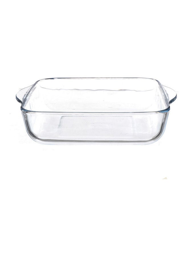 بوركام طبق زجاجي كبير شفاف