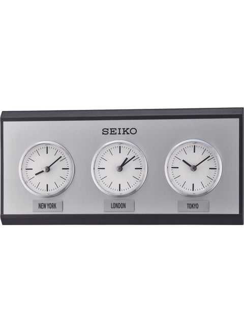Simple Analog Wall Clock Silver 35x16.4x3.3cm