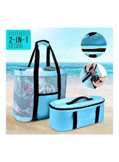 Mesh Beach and Picnic Tote Bag with Insulated Compartment - v1627501559/N49569250A_2