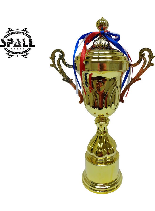 سبال كأس مع زينة من الراتنج مطلية كهربائيا ذهبي - Image 1