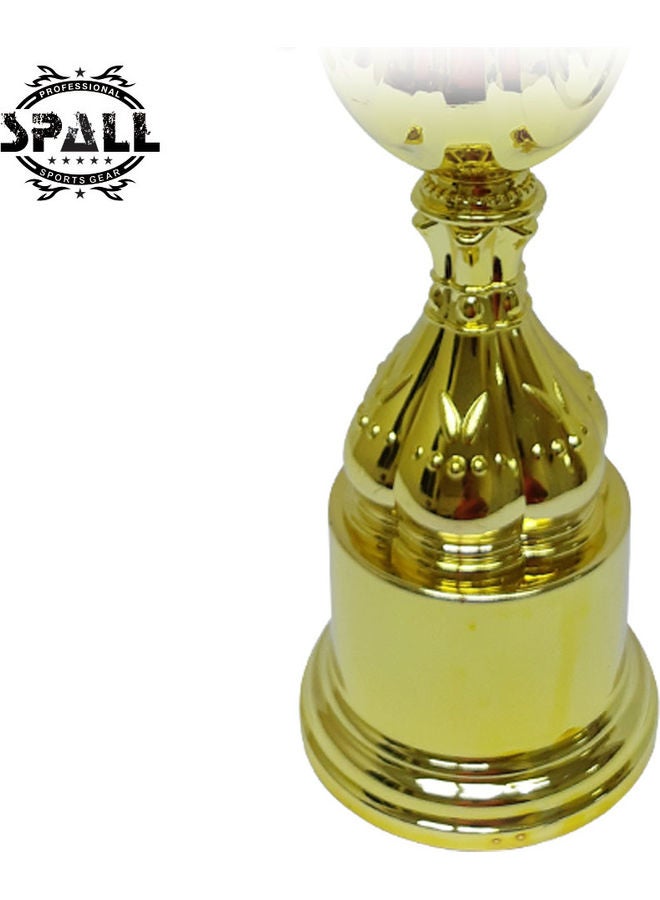 سبال كأس مع زينة من الراتنج مطلية كهربائيا ذهبي - Image 2