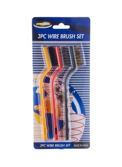 Agfa Small Wire Cleaning Brush Set With Plastic Handle 3 Pieces Multicolour