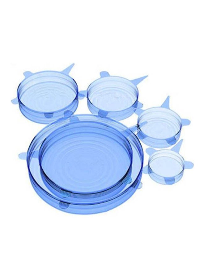 6 Pcs Silicone Stretch Lid   Durable Expandable Food Saver Cover For Bowel Can Cup Multicolour - Image 1