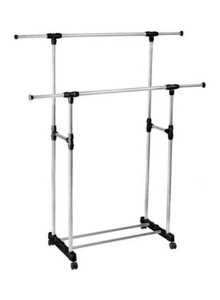 Clothes Double Pole  Portable Rack Hanger Extendable Rolling Removable And Retractable Garments Rack Multicolour - v1627503510/N49565345A_1