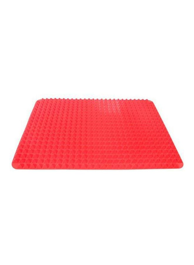 Silicone Non Stick Healthy Cooking Baking Mat With Pyramid Surface Red  - Image 1