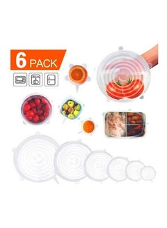 Generic Silicone Lids Food And Bowl Covers Reusable Stretch Lids Cover Wrap For Cups Cans And Mugs   Multisizetransparent  6 Pack Multicolour  - Image 2