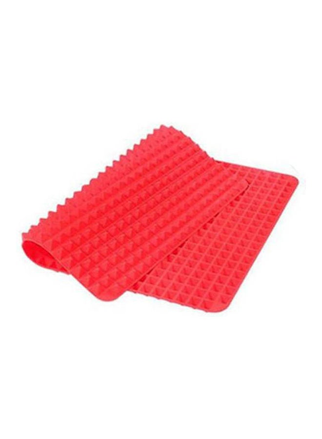 Silicone Non Stick Healthy Cooking Baking Mat With Pyramid Surface Red  - Image 2