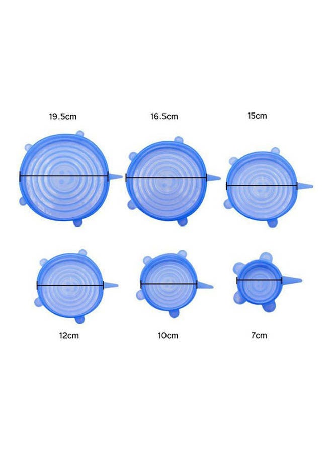 Silicone Stretch Lids6 Pack Of Various Sizes Reusable Durable And Expandable To Fit Various Size And Shape Of Containers Keeping Food Fresh Dishwasher And Freeze Multicolour - Image 2
