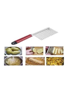 Generic Stainless Steel Knife For Slicing Potatoes And Vegetables Into Corrugated Strips Silver  - Image 2