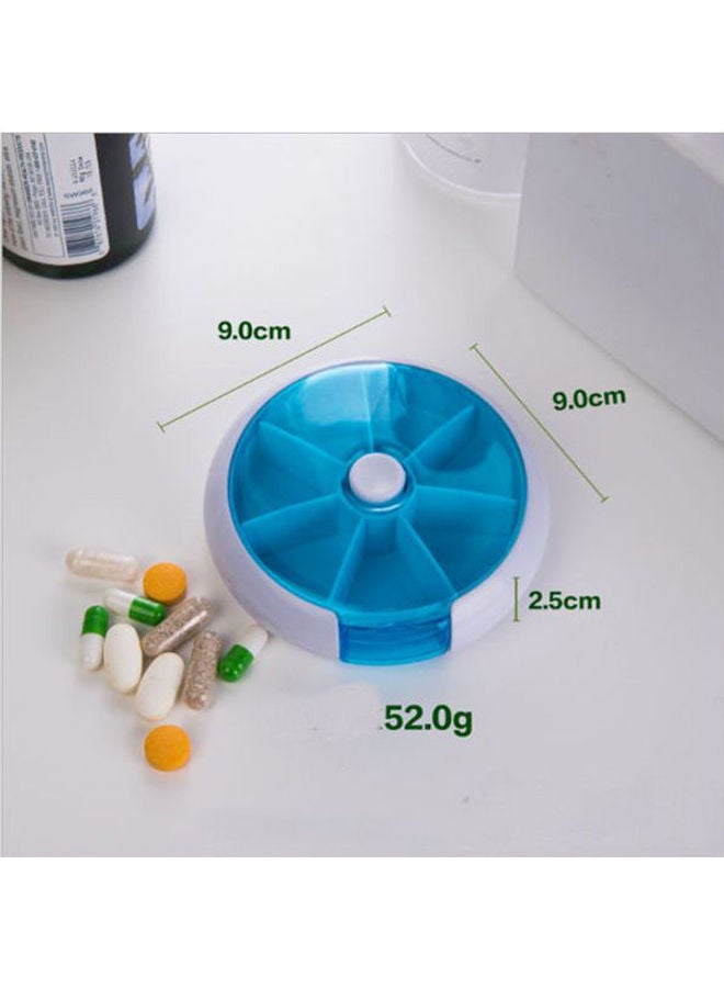 Generic Upgraded Pill Box Round For Travel, Opret Pill Case Organizer Multicolour 2.5 x 9cm 