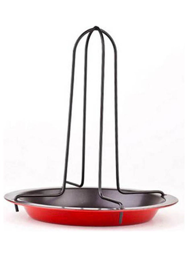 حامل لشواء الدجاج أحمر