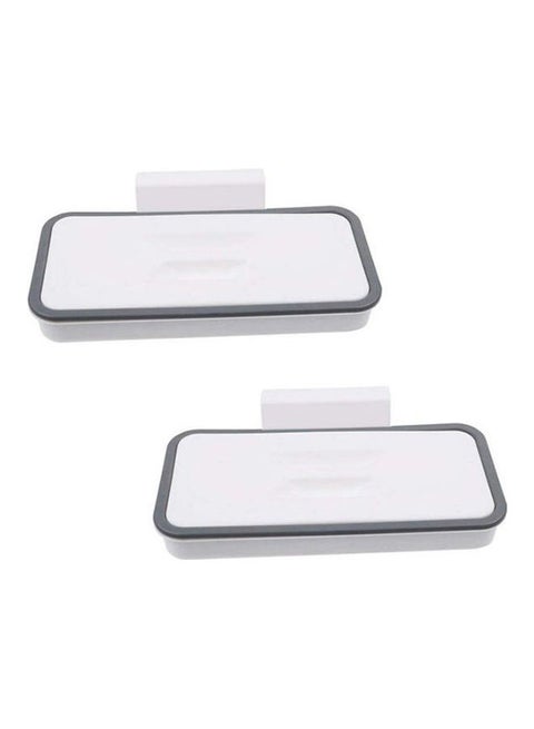 2Pcs Kitchen Tools Garbage Bag Holder Cupboard Door Back Trash Rack Storage Kitchen Garbage Rubbish Bag Cabinet Hanging Trash Rack Kitchen Orgnizer Multicolour