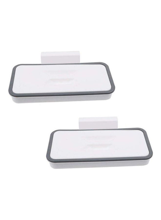 2Pcs Kitchen Tools Garbage Bag Holder Cupboard Door Back Trash Rack Storage Kitchen Garbage Rubbish Bag Cabinet Hanging Trash Rack Kitchen Orgnizer Multicolour - Image 1