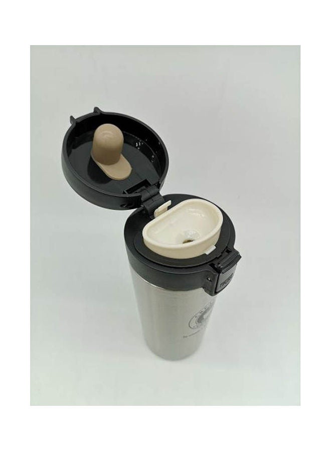 Korean Version Portable Vacuum Travel Coffee Mug Stainless Steel Thermos With Cover380Ml Silver - Image 2