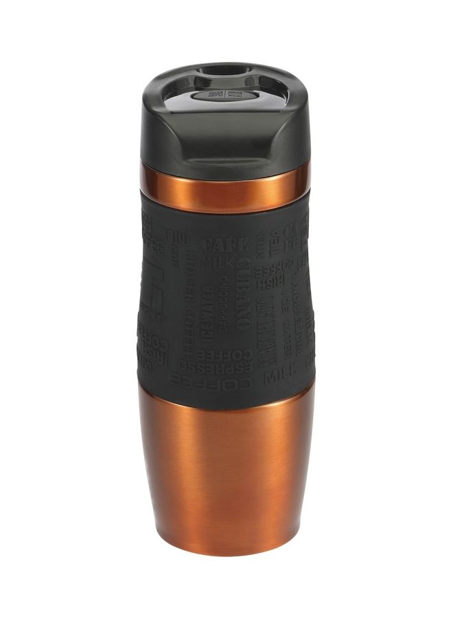 BERGNER Neon Classic Stainless Steel Vacuum Travel Mug Orange/Black 360ml - Image 1