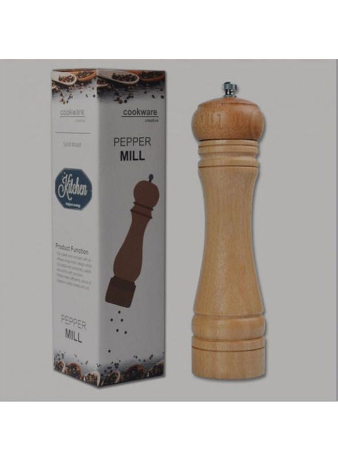 Salt And Pepper Mills European Beech Wooden Manual Grinder Brown - Image 2