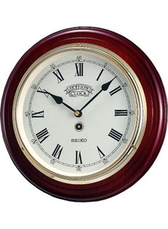 Seiko Simple Analog Wall Clock Brown/White 28.2x4.4cm 
