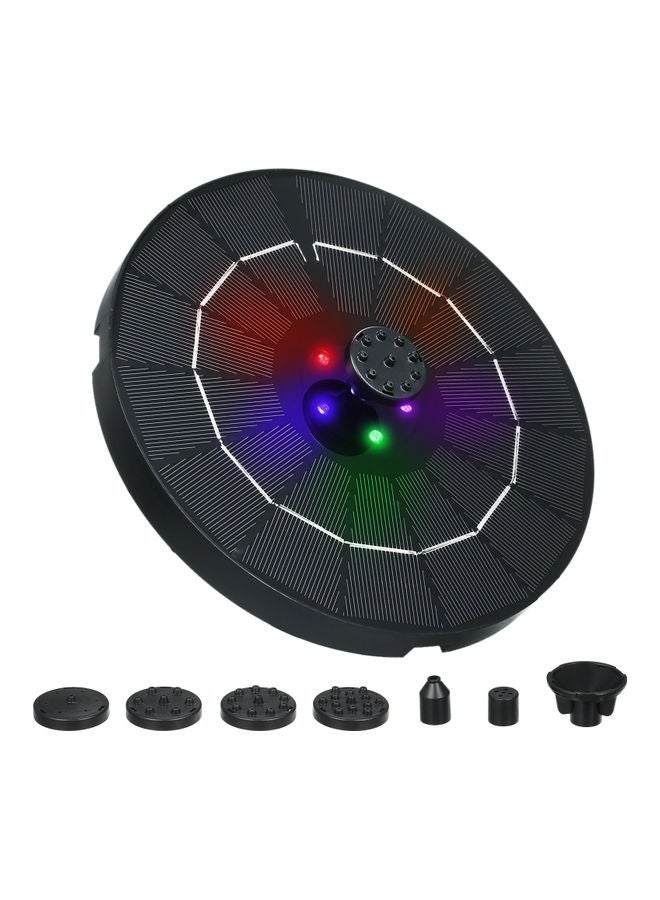 Decdeal Solar Powered Energy Fountain Water Pump With Auto Color Changing Light Black  - Image 1