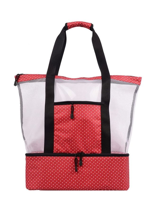 XiuWoo - Mesh Beach and Picnic Tote Bag with Insulated Compartment - Image 1