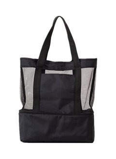 Mesh Large Beach Tote Zipper with Insulated Cooler Bag