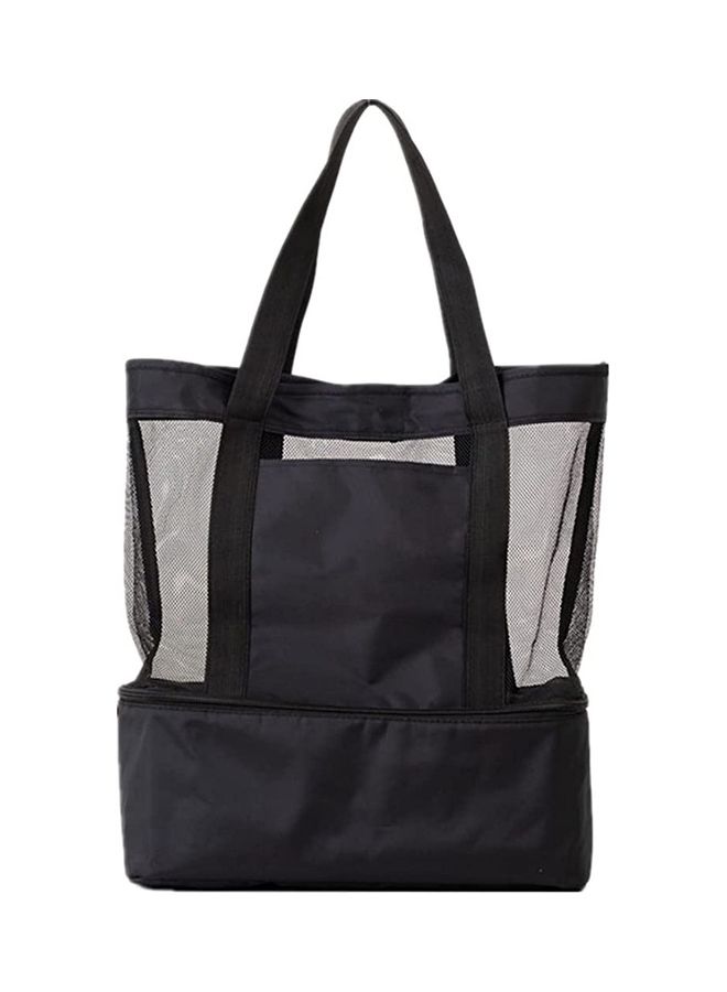 XiuWoo - Mesh Large Beach Tote Zipper with Insulated Cooler Bag - Image 1