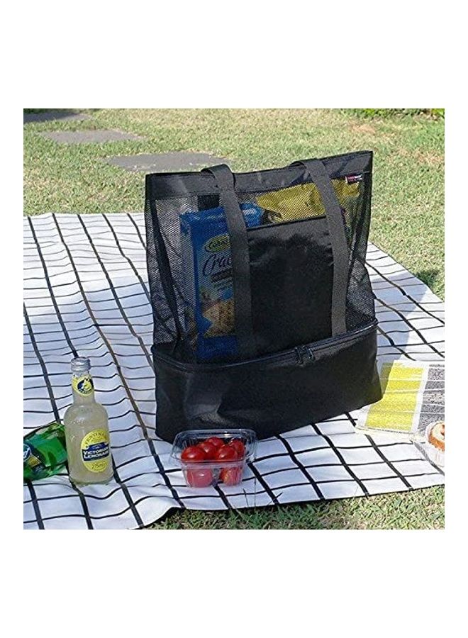 XiuWoo - Mesh Large Beach Tote Zipper with Insulated Cooler Bag - Image 1