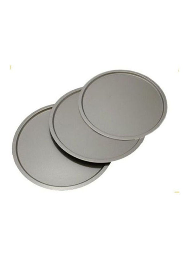 طقم صواني بيتزا غير لاصقة من 3 قطع رمادي