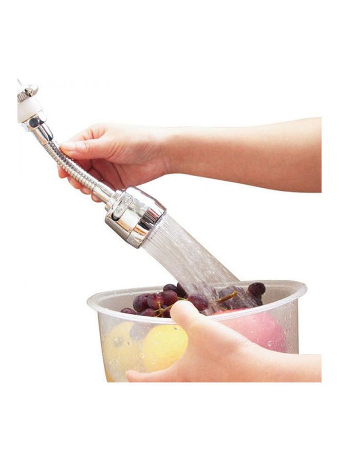 Generic Faucet Sprayer Kitchen 360 Degree Rotary Extension With Universal Adapters Gaskets Silver  - Image 2