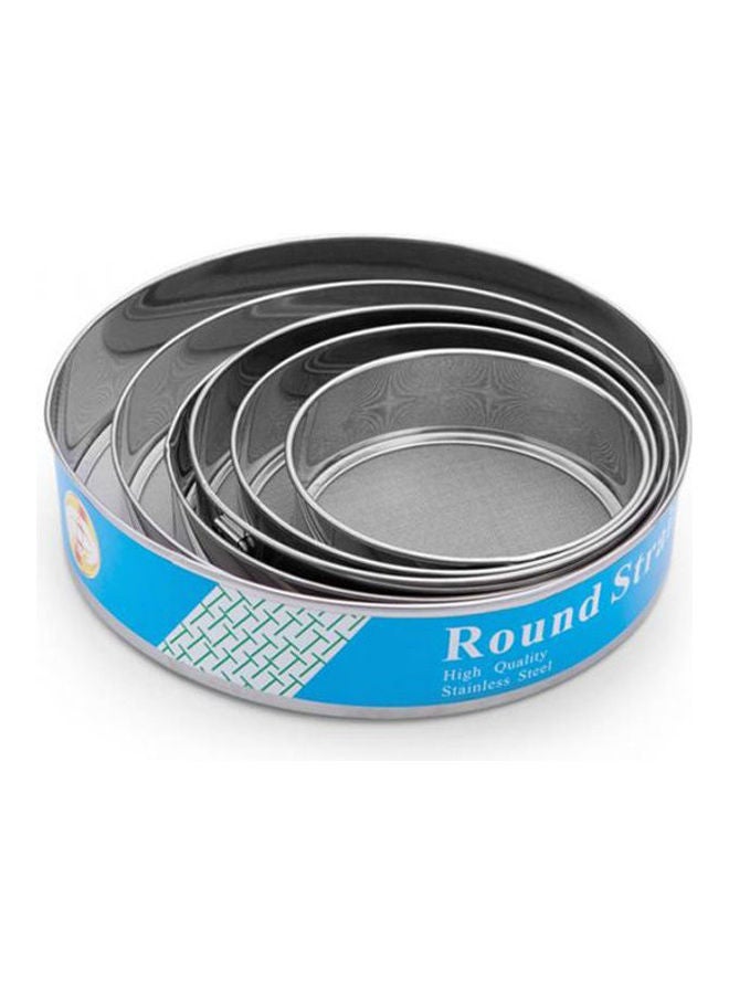 6Pcs Flour Sifter Strainer Round Stainless Steel Mesh Shaker- Flour Filter Baking Tools For Kitchen Silver  - Image 1
