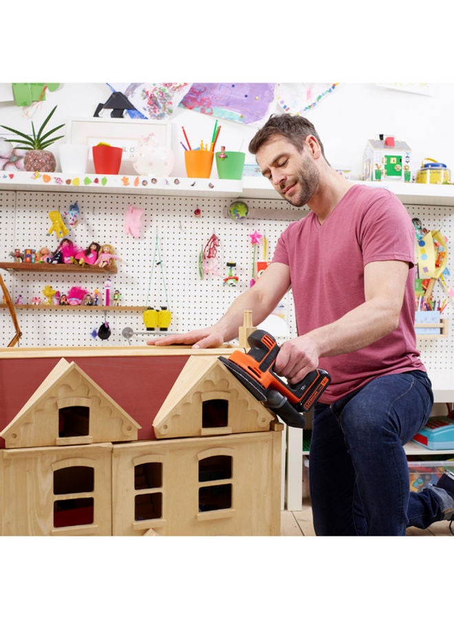 BLACK+DECKER Cordless Mouse Detail Sander Bare Unit 18V (Battery Not Included) Orange/Black - Image 2